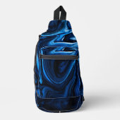 Elektrisch Blauwe Wervelingen Sling Bag (Voorkant)