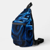 Elektrisch Blauwe Wervelingen Sling Bag (Rechterhoek)