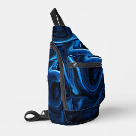 Elektrisch Blauwe Wervelingen Sling Bag