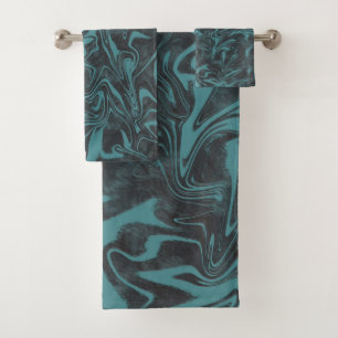 Elektrisch Blauwgroen blauwe marmer Bad Handdoek