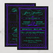 Elektrisch Blauwgroen en Paars Poster Kaart (Voorkant / Achterkant)