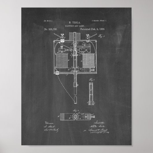 Elektrisch booglampoctrooi - Chalkboard Poster (Voorkant)