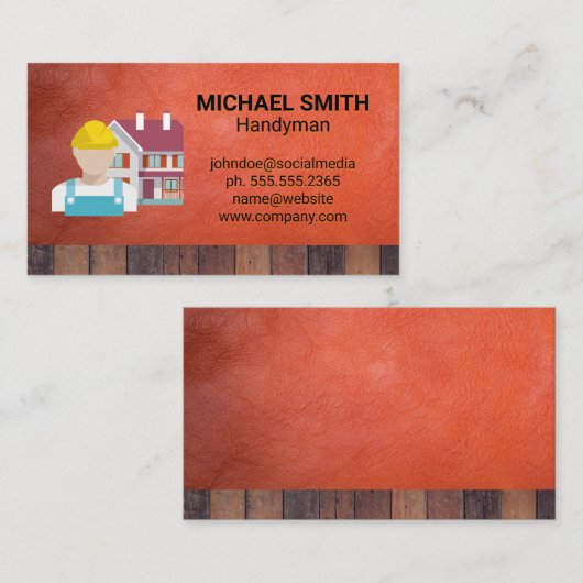 elektrisch boorgereedschap | bouwvakker visitekaartje (Voorkant / Achterkant)