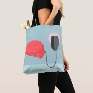 Elektrisch brein tote bag
