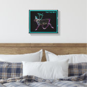 Elektrisch Caribisch gebied Canvas Afdruk (Insitu (Slaapkamer))