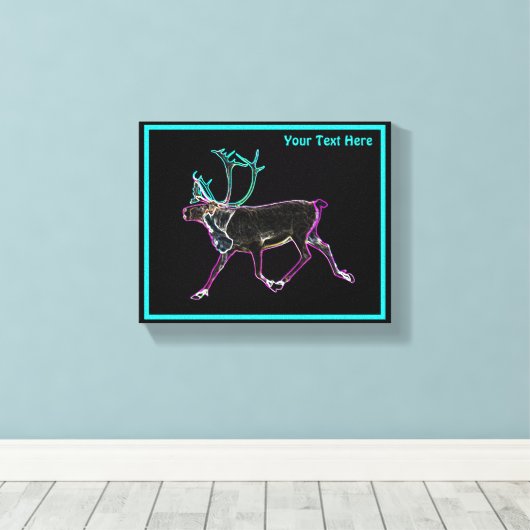 Elektrisch Caribisch gebied Canvas Afdruk (Insitu (Houten vloer))