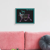 Elektrisch Caribisch gebied Canvas Afdruk (Insitu (Woonkamer))