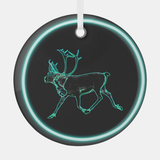 Elektrisch Caribisch gebied Glas Ornament (Voorkant)