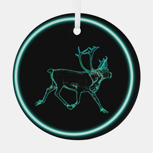 Elektrisch Caribisch gebied Glas Ornament (Achterkant)