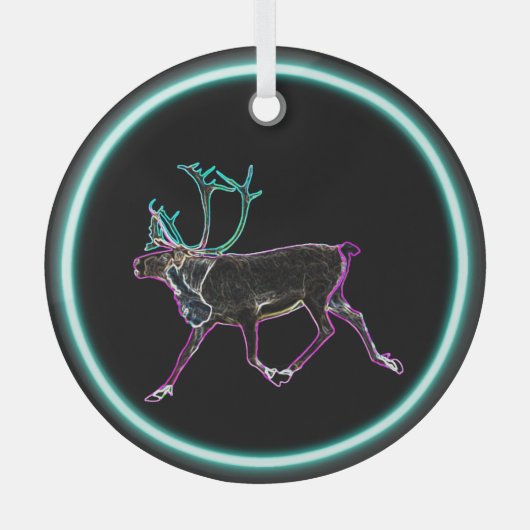 Elektrisch Caribisch gebied Glas Ornament (Voorkant)