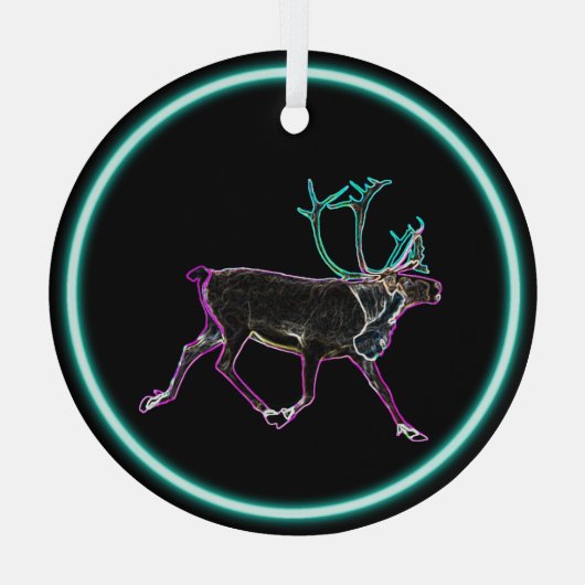 Elektrisch Caribisch gebied Glas Ornament (Achterkant)