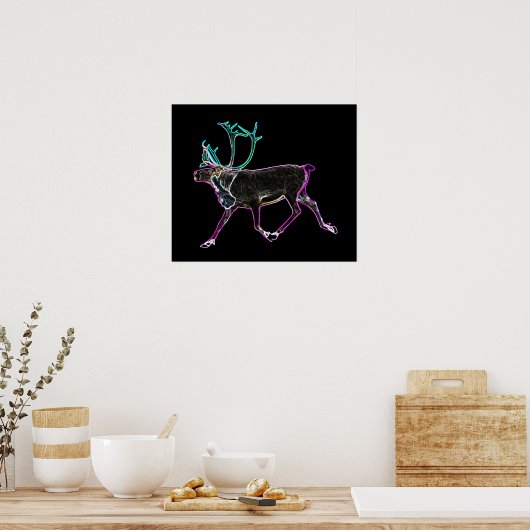 Elektrisch Caribisch gebied Poster (Keuken)