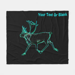 Elektrisch Caribisch gebied (rendier) Fleece Deken