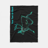 Elektrisch Caribisch gebied (rendier) Fleece Deken (Voorkant)