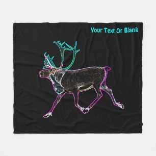 Elektrisch Caribisch gebied (rendier) Fleece Deken