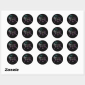 Elektrisch Caribisch gebied Ronde Sticker (Vel)