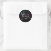 Elektrisch Caribisch gebied Ronde Sticker (Tas)