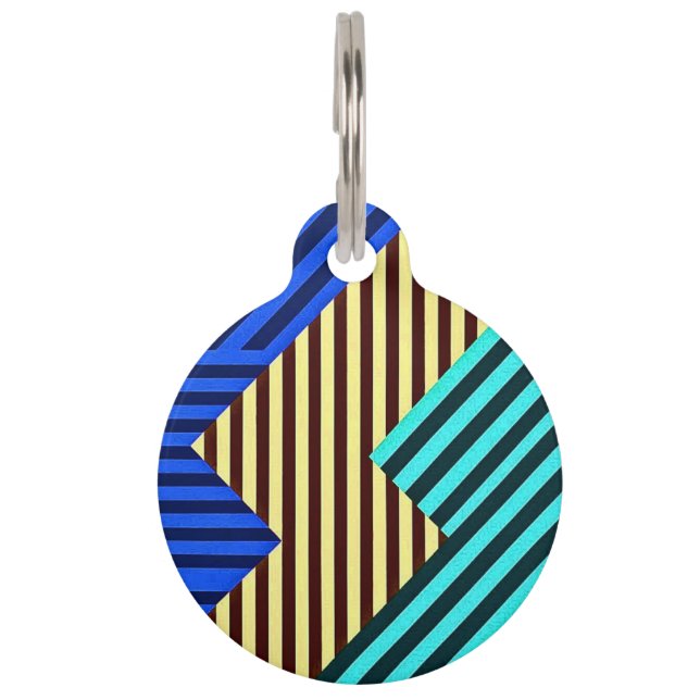 Elektrisch Chevron Streep Fusion Design Huisdierpenning (Voorkant)
