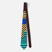 Elektrisch Chevron Streep Fusion Design Stropdas (Voorkant)