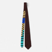 Elektrisch Chevron Streep Fusion Design Stropdas (Achterkant)