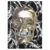Elektrisch chroom schedel klembord (Achterkant)