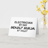 Elektrisch Deadly Ninja bij nacht Kaart (Gele Bloem)