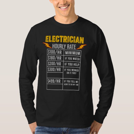 Elektrisch draadloos elektriciteitsnet expert H T-shirt (Voorkant)