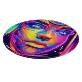 Elektrisch Droomlandschap Psychedelisch Portret Snijplank (Hoek)