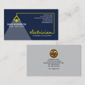 Elektrisch Eenvoudige elegante gele draadlamp Visitekaartje (Voorkant / Achterkant)