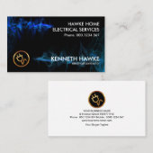 Elektrisch elektricien voor blauwe bliksem visitekaartje (Voorkant / Achterkant)