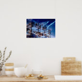 Elektrisch elektriciteitscentrale poster (Keuken)