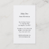 Elektrisch/Elektrisch Contractant/Verticaal Wit Visitekaartje (Achterkant)