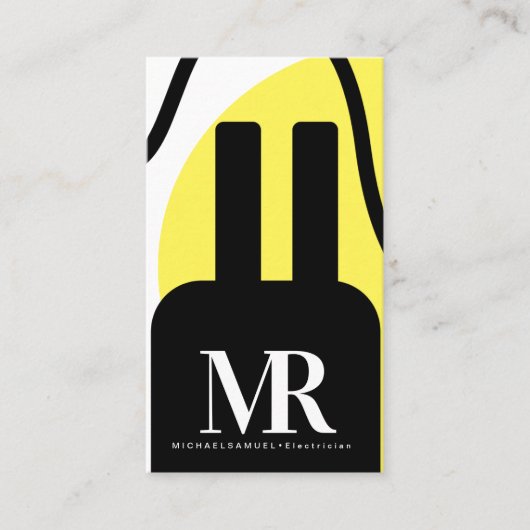 Elektrisch Elektrische Elektrische Brandmerken Visitekaartje (Voorkant)