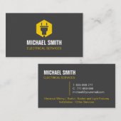 Elektrisch elektrische stroomaansluiting Hexagon L Visitekaartje (Voorkant / Achterkant)