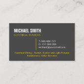 Elektrisch elektrische stroomaansluiting Hexagon L Visitekaartje (Achterkant)