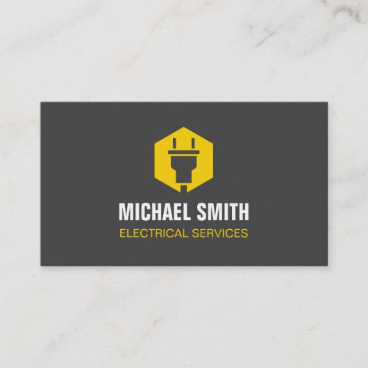 Elektrisch elektrische stroomaansluiting Hexagon L Visitekaartje (Voorkant)