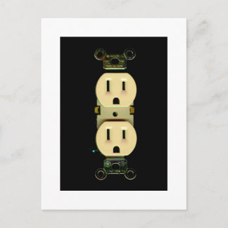 Elektrisch elektrobedrijf douane marketing briefkaart