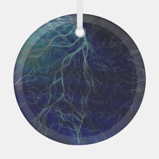 Elektrisch Energie Glas Ornament (Voorkant)