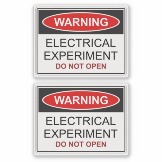 Elektrisch Experiment Sticker (Voorkant)
