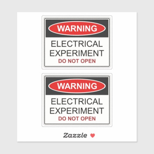Elektrisch Experiment Sticker (Vel)