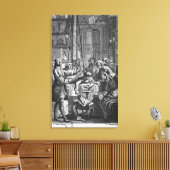 Elektrisch experiment uitgevoerd op een man canvas afdruk (Insitu (Woonkamer))