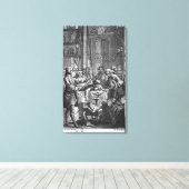 Elektrisch experiment uitgevoerd op een man canvas afdruk (Insitu (Houten vloer))