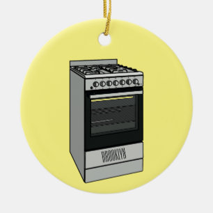 Elektrisch fornuis cartoon illustratie keramisch ornament