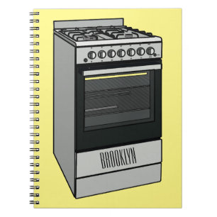 Elektrisch fornuis cartoon illustratie notitieboek