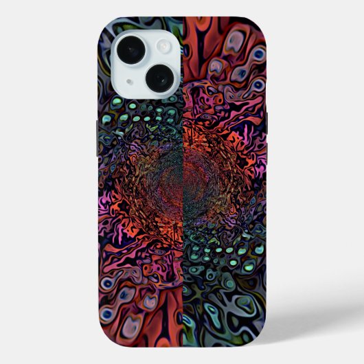 Elektrisch Fractal Kaleidoscoop Abstract Ontwerp Case-Mate iPhone Case (Achterkant)