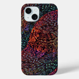 Elektrisch Fractal Kaleidoscoop Abstract Ontwerp iPhone 15 Case