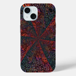 Elektrisch Fractal Kaleidoscoop Abstract Ontwerp iPhone 15 Case