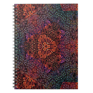 Elektrisch Fractal Kaleidoscoop Abstract Ontwerp Notitieboek