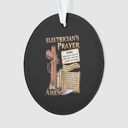 Elektrisch gebed Amen Ornament (voorkant)