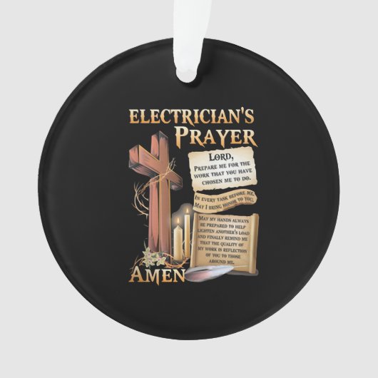 Elektrisch gebed Amen Ornament (voorkant)